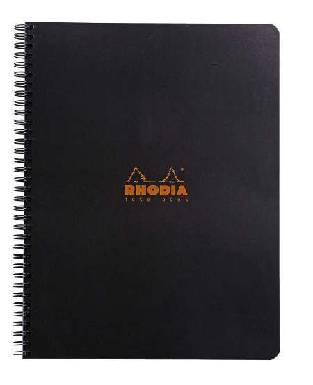 Rhodia Classic Wirebound Notebook - Large - Black - Squared